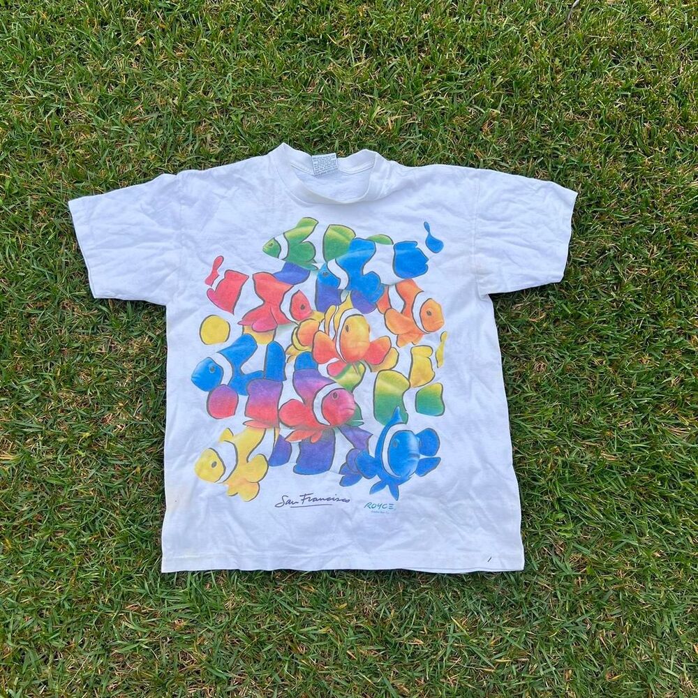 1990s San Francisco Clown fish tee men’s size M rare animal graphic